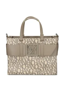 Сумка-тоут с пряжкой и логотипом Armani Exchange, коричневый