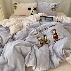 Disney Комплект постельного белья 200x240 см, простыня, наволочки, полотенце с вышивкой, цвет Clown at the Circus