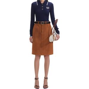 Свитер поло с длинным рукавом для селфи Self-portrait, синий