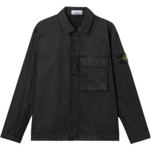 Рубашка с клапаном на кармане STONE ISLAND, черный