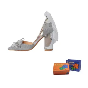 WOXXXN Женские туфли на платформе с массивным каблуком серебристого цвета высотой 8 см, цвет Silver 8CM