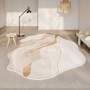 AOVOC Ковер 300х400 см для гостиной/спальни в японском стиле Wabi-Sabi, дизайн Nigura Flower, форма Irregular