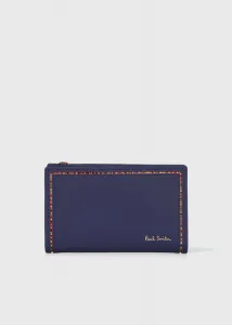 Чехол для монет и ключей с полосатой вставкой