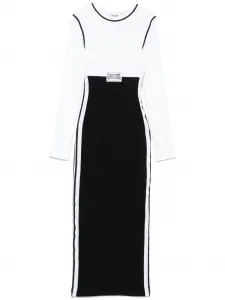 Платье макси в стиле колор-блок Jean Paul Gaultier, белый