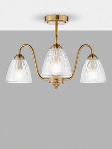 Потолочный светильник Glynis 3 Arm Semi Flush Där, Bronze