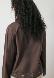 Блуза NA-KD EMBROIDERED LONG SLEEVE, Brown