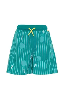 Плавки в полоску в теннисном стиле Kids Around, зеленый