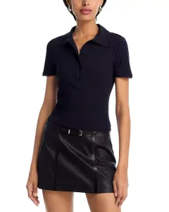 Футболка-Поло с сетчатой отделкой Frame, черный