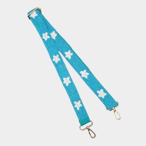 Бахромчатый ремешок для сумки со звездами из бисера FASHNZFAB, Aqua