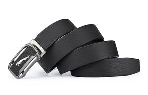 JAGUAR Кожаный мужской ремень черный, Black