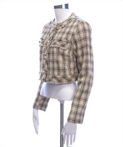 Твидовый жакет (можно сочетать с другой одеждой) [Для особых случаев, торжественный стиль, верхняя одежда без воротника, последние тенденции в верхней одежде]