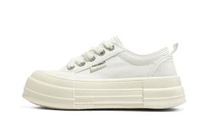 RENBEN Легкие дышащие низкие скейтерские туфли для женщин с эффектом увеличения роста экрю, цвет Ecru