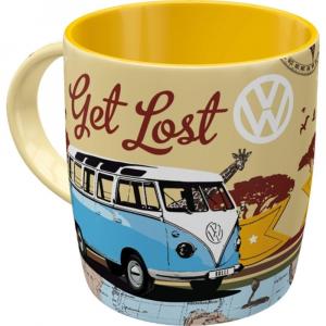 Кофейная чашка 330 мл Volkswagen VW Bulli Let's Get Lost Nostalgic-Art, мультиколор
