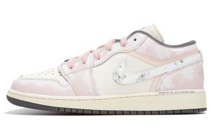 Jordan Баскетбольные кроссовки Air 1, износостойкие, винтажные, унисекс, бежево-розовые
