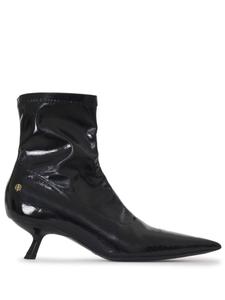 ANINE BING лакированные ботильоны Hilda, черный