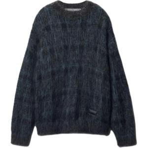 Пледовый оверсайз джемпер Alexander Wang, черный