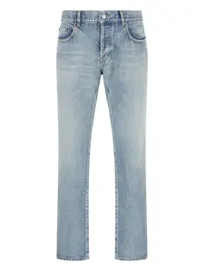 Джинсы с эффектом потертости Saint Laurent, синий
