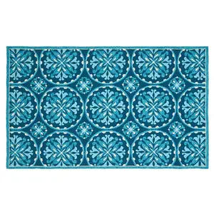 Коврик для дома и улицы с медальонами Four Seasons Safavieh, мультиколор, 77x122 см