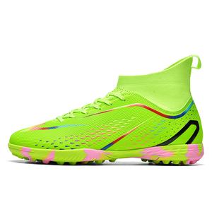 Binary Футбольные бутсы TF Turf Cushioning, износостойкие, легкие, унисекс, неоново-зеленые