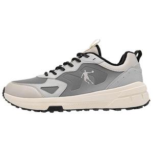 QIAODAN Нескользящие, износостойкие, легкие низкие кроссовки для бега, серо-бежевого цвета, мужские