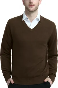 Мужской свитер V-образного выреза из шерстяной смеси Kallspin Relax Fit