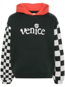 Худи в стиле колор-блок с принтом Venice ERL, черный