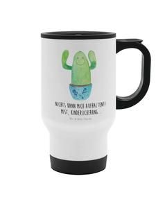 Mr. & Mrs. Panda Термокружка Cactus Happy с надписью белого цвета