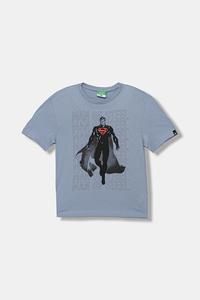 Детская хлопковая футболка United Colors Of Benetton, синий