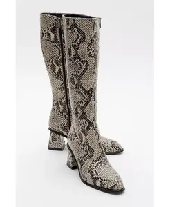 Элли Паттерн Блок Хил сапоги (Женские) Prologue Shoes, белый