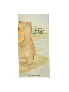 Mr. & Mrs. Panda Банное полотенце с изображением живота выдры и надписью белого цвета