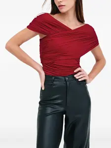 Топ Alyssa со сборками Marcella, красный