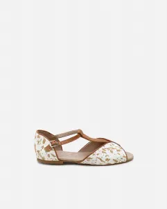 Босоножки для девочек из коричневой кожи газели Eli 1957, коричневый