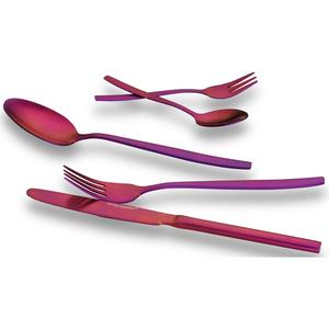 Набор столовых приборов Positano с PVD-покрытием матовый, включая кассету для хранения Echtwerk, красный