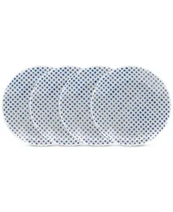 Тарелки для закусок Hammock Coupe, набор из 4 шт. Noritake, blue