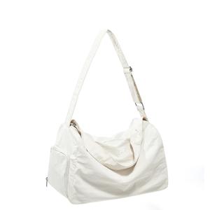 Сумка спортивная из ткани через плечо кроссбоди дорожная унисекс разноцветная KEYSTREET Светло-зеленая Состаренная ткань