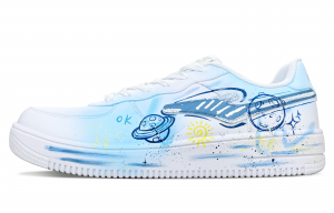 Erke Низкие противоскользящие амортизирующие кроссовки для скейтбординга, мужские, белые, синие