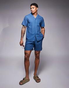 Пляжные шорты South Beach на завязках темно-синего цвета