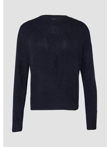 Вязаный свитер цвета 5872_глубокий синий QS