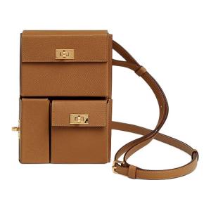 HERMES Сумка через плечо из эпсом кожи, женская кроссбоди 37 gold brown