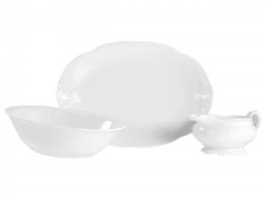 Creatable Сервировочный набор из 3 предметов, белый, Frederike белый, 3 предмета, на 1 персону