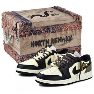 Баскетбольные кроссовки Air 1 Vintage Men Low-Top бежевый/черный Jordan