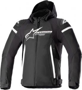 Водонепроницаемая текстильная мотоциклетная куртка Alpinestars zaca, Black/White