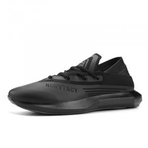 Модные весенне-осенние туфли для скейтбординга на платформе с европейским оттенком, мужские, модные в Гонконге NORVINCY, Black