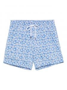 Barba плавки-шорты с цветочным принтом, синий