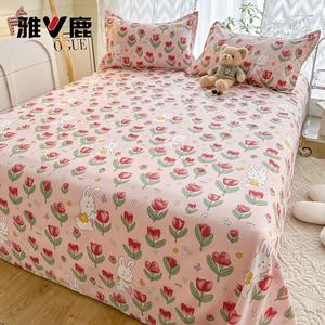 Yalu Простыня 120х210 см и 2 наволочки из хлопка, дизайн Tulip Rabbit