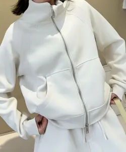 Свитшот с высоким воротником и двойной застежкой-молнией Aimoha - Select -, цвет Light Beige