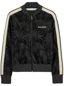Palm Angels жаккардовый свитер на молнии, черный