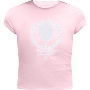 Женская футболка из органического хлопка Lululemon, розовый/белый