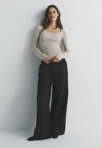 Комплект из 2 легких широких штанин. The Set, Mid Blue/Chocolate Brown