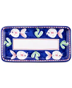 Прямоугольное блюдо Кампанья Vietri, colbalt